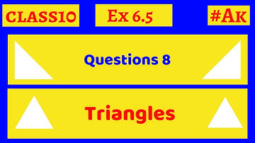 #31 ex 6.5 class 10 Q8 chapter 6 Triangles by Akstudy1024