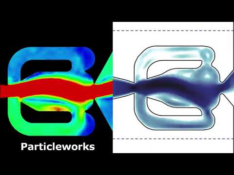Fluidic Oscillator simulated in Particle works