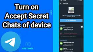 How to turn on accept secret chats of device On Telegram screenshot 5