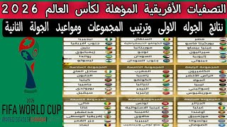 تصفيات الأفريقية المؤهلة لكأس العالم 2026نتائج الجوله الاولى وترتيب المجموعات ومواعيد الجولة الثانية