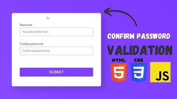 How to create confirm password validation form using html css and js || @MR_CODEY