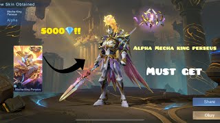 Spending 5k diamonds💎on Alpha new collector skin Mecha king Perseus,must watch