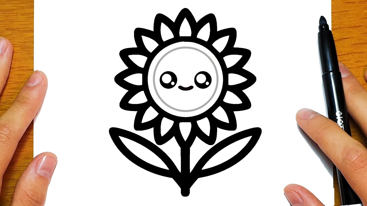 Sunflower Drawing - How To Draw A Sunflower Step By Step!