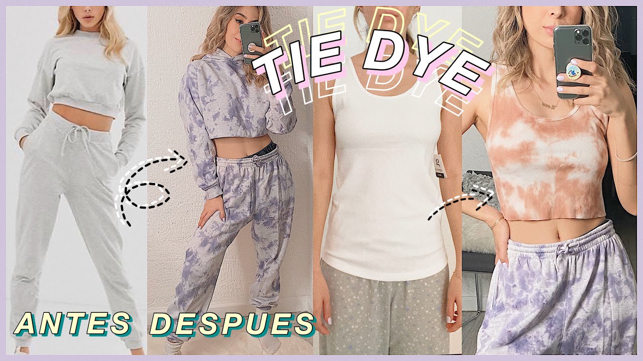 TUTORIAL | Como hacer el TIE DYE de tiktok FÁCIL | Renueva tu ropa de vieja a nueva