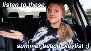 my summer beach playlist & drive with me !!