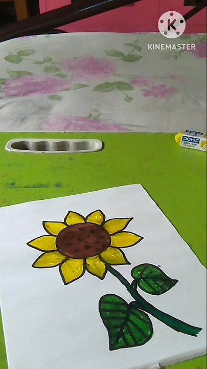sunflower drawing l #veryeasy #drawing #painting #easydrawing #sunflower