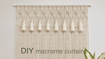 DIY | macrame curtain back drop | 마크라메 커튼 백 드롭