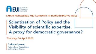 Scientisation of policy and visibility of scientific expertise. A proxy for democratic governance?