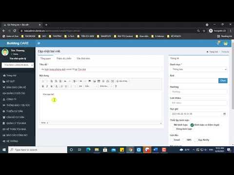 Phần mềm Quản lý Chung cư Building Care - Tính năng Thông báo/ Tin Tức dành cho CĐT, BQT, BQL