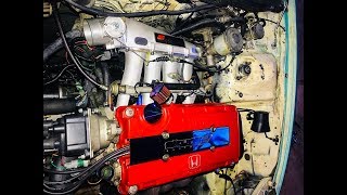 Installing Skunk2 Ultra Series Intake  Manifold & Throttle body on B20 Vtec Integra
