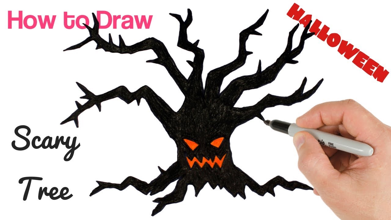 Scary Trees Drawings