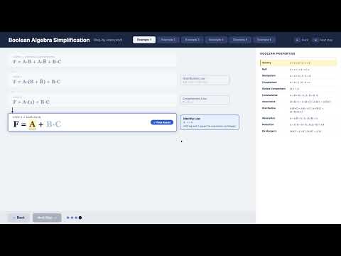 Simplifying Boolean Expressions: Applying Properties and Identities