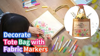 Decorate Canvas Tote Bags With Fabric Markers - creative jewish mom