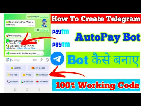 How To Create Paytm Autopay Bot | How to Make Python Refer And Earn Telegram Bot