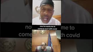 Man smoking weed while talking to judge on facetime court...