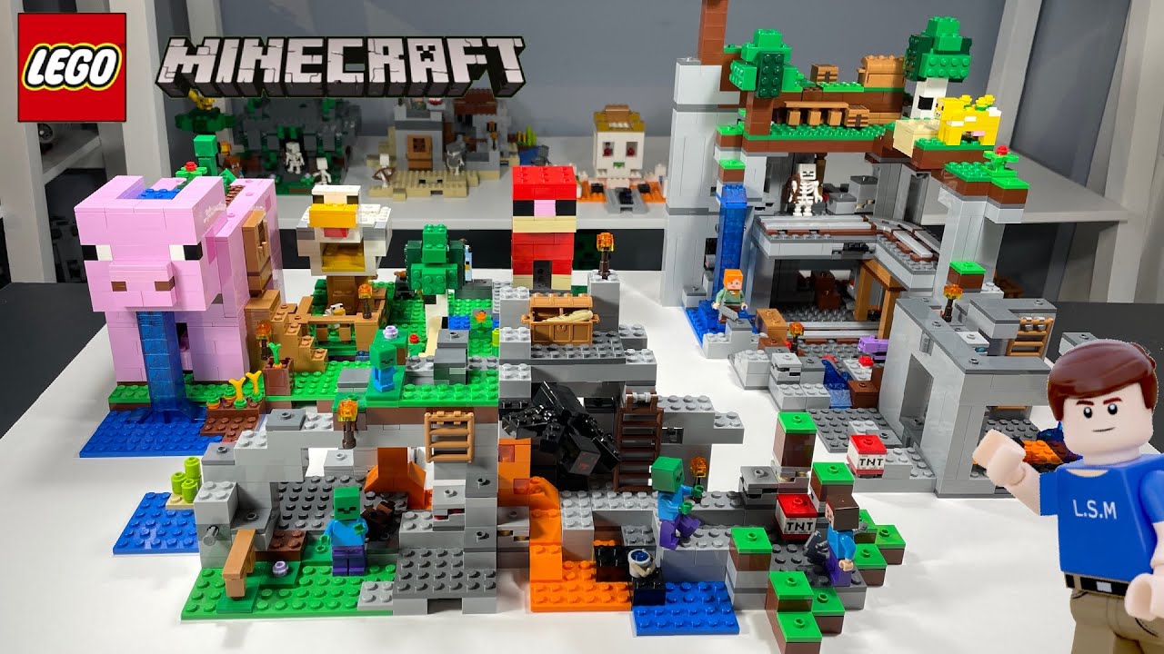 Different ways you can connect your Lego Minecraft sets part 3 - YouTube