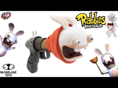 rabbids-invasion-plunger-sound-blaster-toy-review,-mcfarlane-toys