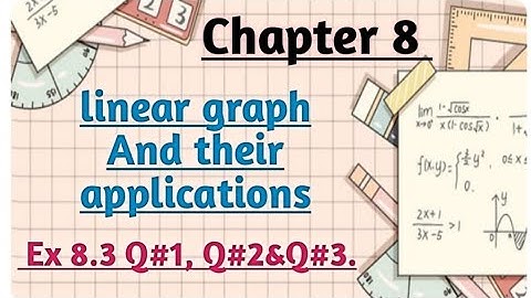 Math Class 9th Chapter 8 Linear Graph and their Applications Exercise# 8.3 Q#1,Q#2 & Q#3