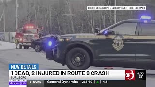 1 dead in 2-car crash that shut down Route 9 in Marlboro
