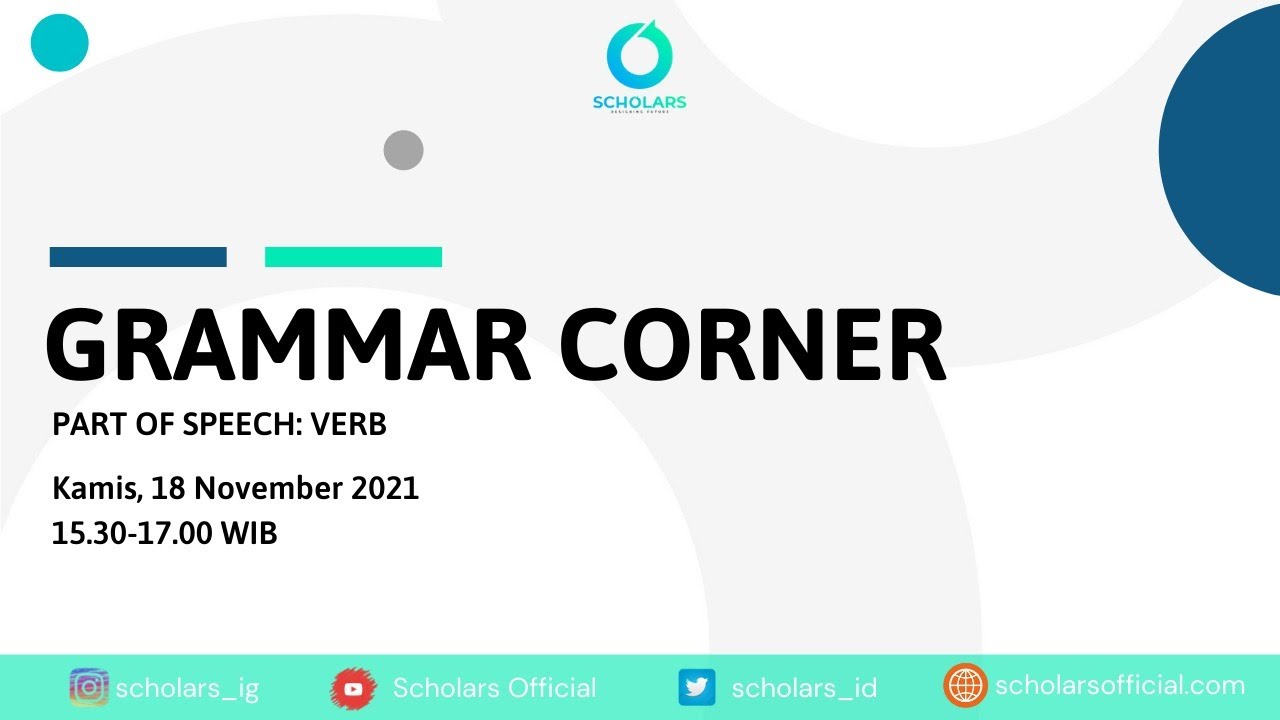 Kelas English Corner Free Grammar Corner Verb YouTube