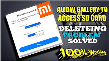 Allow Gallery To Access SD Card | how to fix SD card problem | Allow access to SD card problem