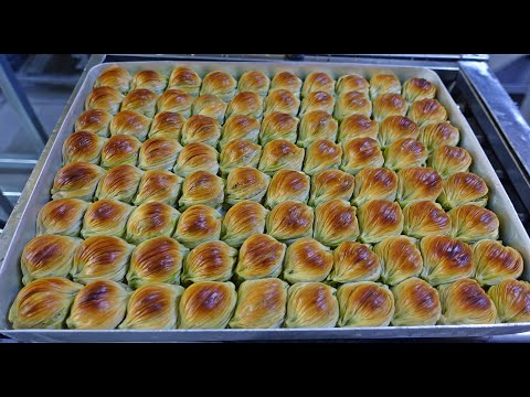 ムール貝のバクラヴァの作り方|トルコのガズィアンテプスタイルのバクラヴァレシピ|ピスタチオクリーミームール貝の形