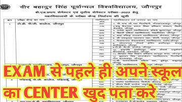 VBSPU का सेन्टर खुद से ही चेक करे। VBSPU 2022। how to check exam centre 2022