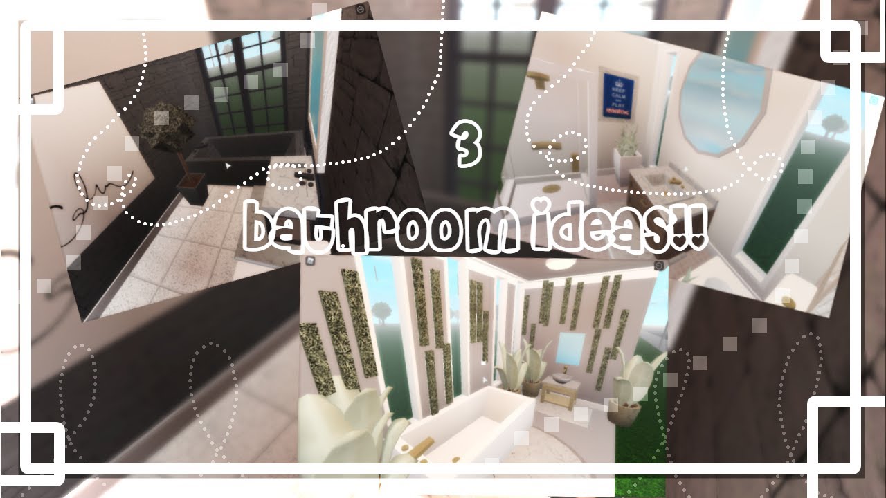 Three Bathroom Ideas Bloxburg No Gamepasses Imosmaker Youtube