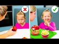 كيف تقنع طفلك بتناول وجبات خفيفة صحية! 🍏🍟 || حيل رائعة ومفيدة لرعاية الأطفال