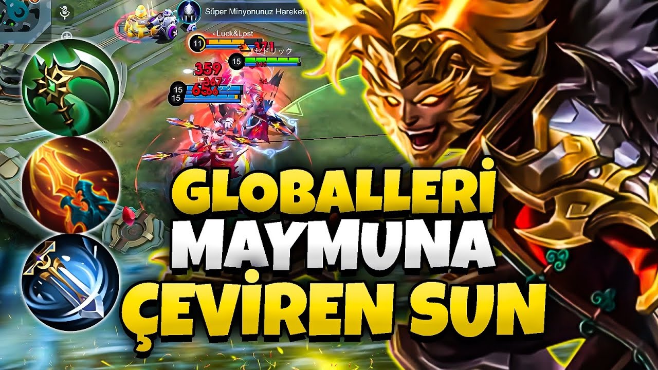 SUN'A NE OLMUŞ BÖYLE? GLOBALLERİ MAYMUNA ÇEVİRDİM! - Mobile Legends