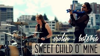 Guns N' Roses 💿en VIOLíN  y BATERÍA!! (Sweet Child O' Mine) con SOLOS!! chords