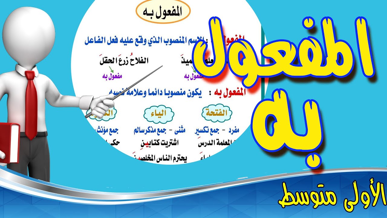 درس المفعول به لتلاميذ السنة الأولى متوسط .