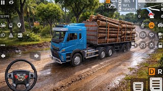 🚛Truck simulator Indonesia by Maleo 🐔ULTRA Graphics ✅Carrying logs to a  Construction site Gameplay screenshot 2