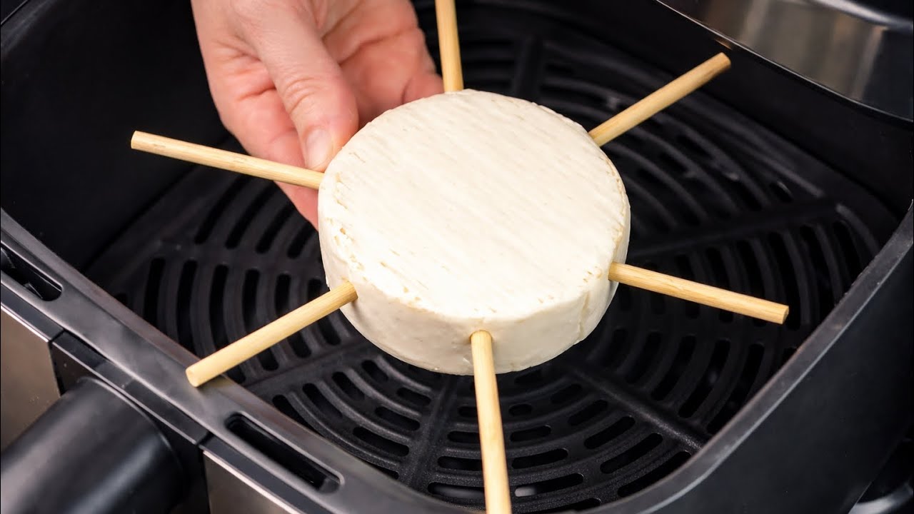 Gebackener Camembert im Airfryer – knusprig & cremig in 6 Minuten!
