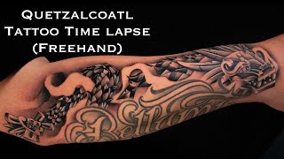 QUETZALCOATL | TATTOO TIME LAPSE (Freehand) Update