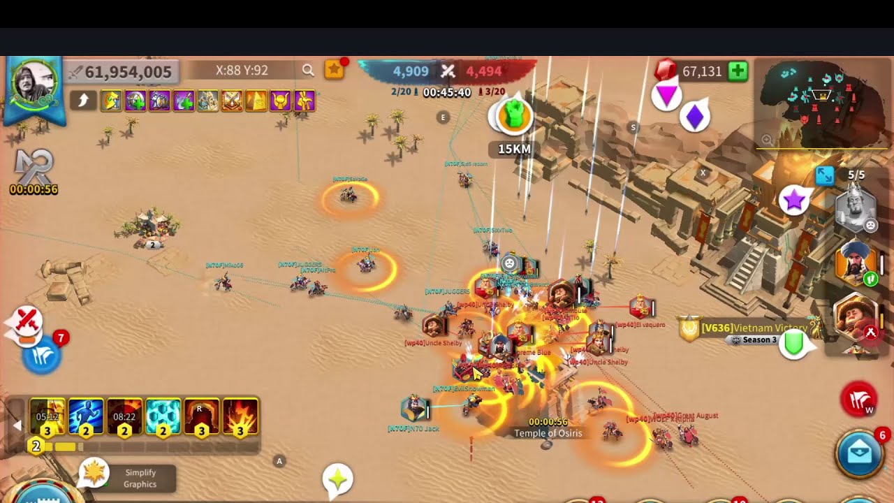 Ark of Osiris match against a difficult opponent, finally! - Rise of Kingdoms