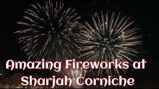 New Year 2021 Fireworks at Sharjah Corniche | Welcome 2021| Amazing Fireworks in Sharjah U.A.E