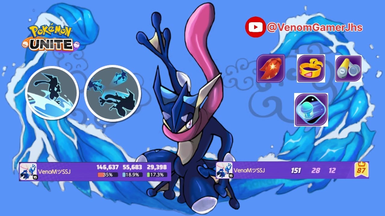 Greninja SURF Secrets in Pokémon Unite! 