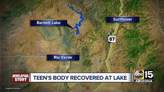 Teen's body recovered at Bartlett Lake