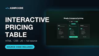 Building a Interactive Pricing Table — Coding ASMR | No Talking | Keyboard Sounds