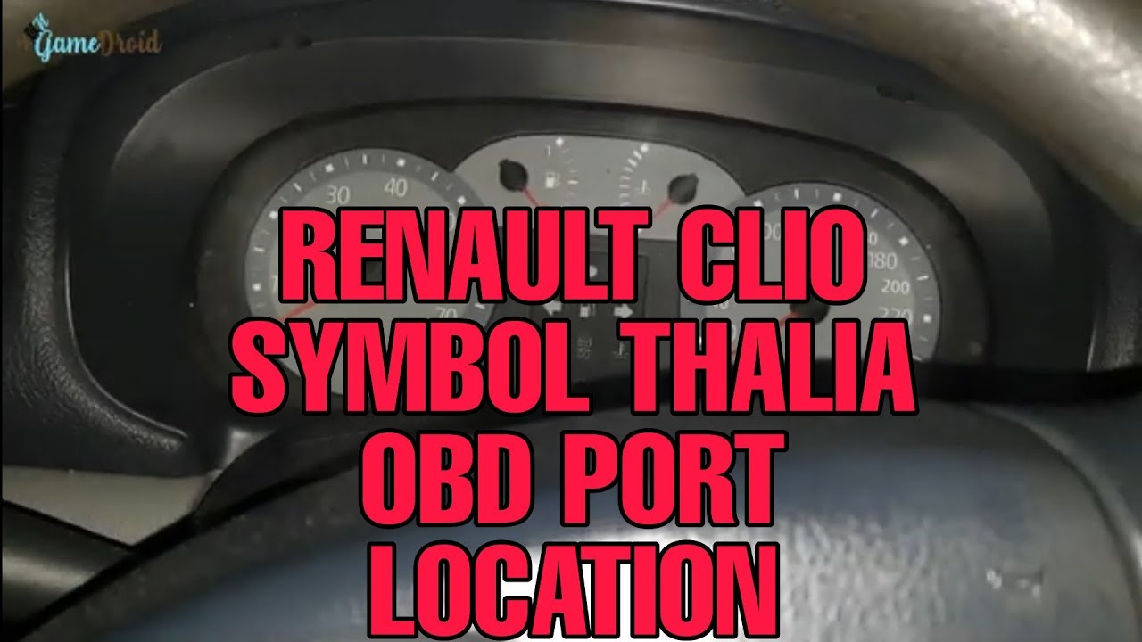 Renault Clio II, Symbol, Thalia Obd Diagnostic Port Location 👨‍🔧🚗💻