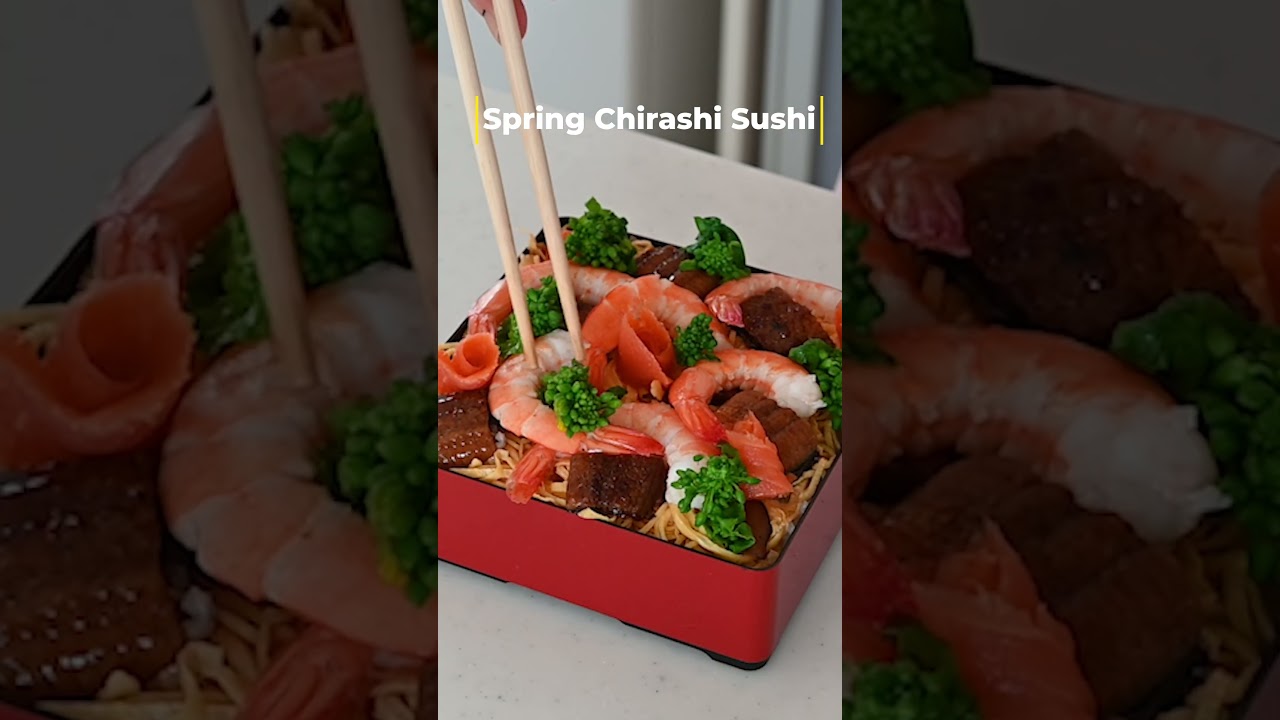 Spring Chirashi Sushi #kitchenprincessbamboo - YouTube