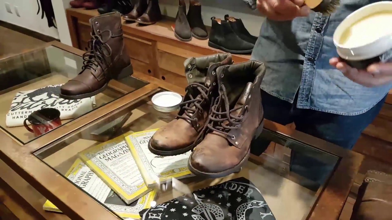 Restauração de bota com a cera Wax Leather Black Boots YouTube