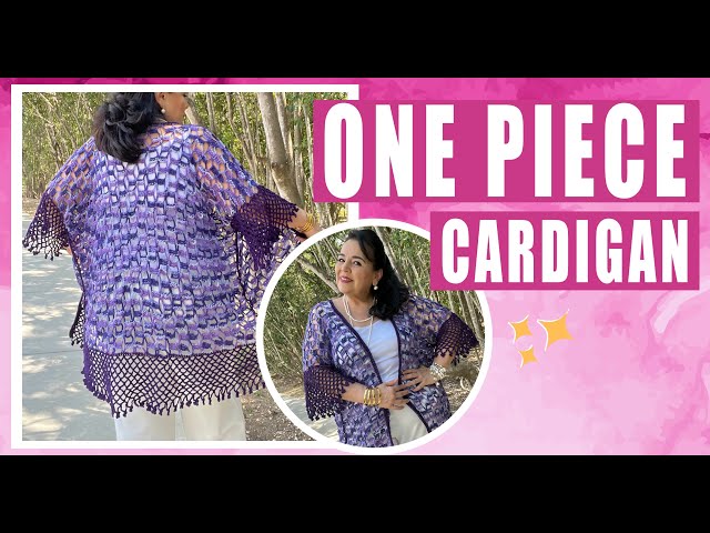 ワンピース SUNNY CLOUDS / cardigan one-piece ONE PIECE Cardigan / how to crochet - EASY AND FAST - BY LAURA