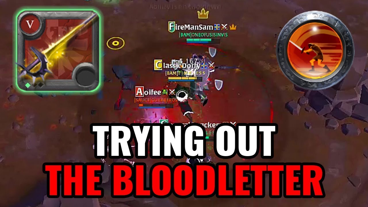 Trying Out The Bloodletter In ZVZ Group PVP Albion Online YouTube