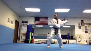 Back stance knife hand middle block