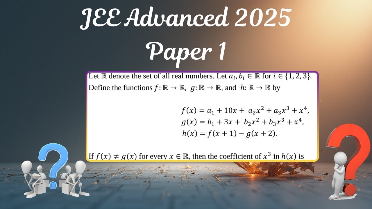 Let ℝ denote the set of all real numbers. Let 𝑎𝑖,𝑏𝑖∈ℝ for 𝑖∈{1,2,3}. Define the functions 𝑓:ℝ→ℝ