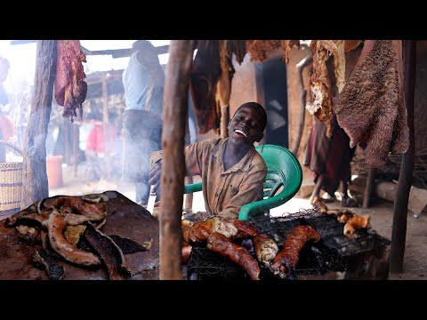 East Africa Street Foot Tour!!!  Karamoja meat Market