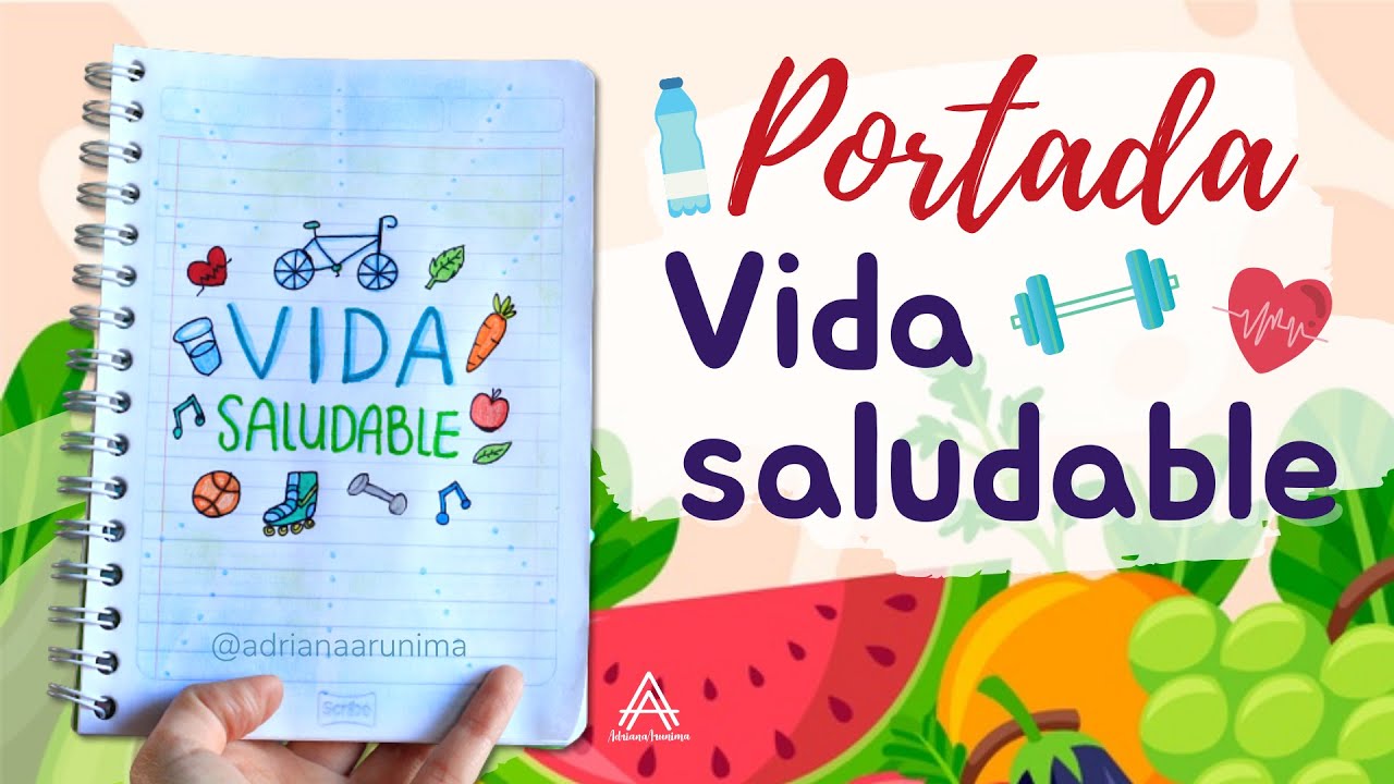 Portada De La Materia Vida Saludable Portada De Libreta Vida