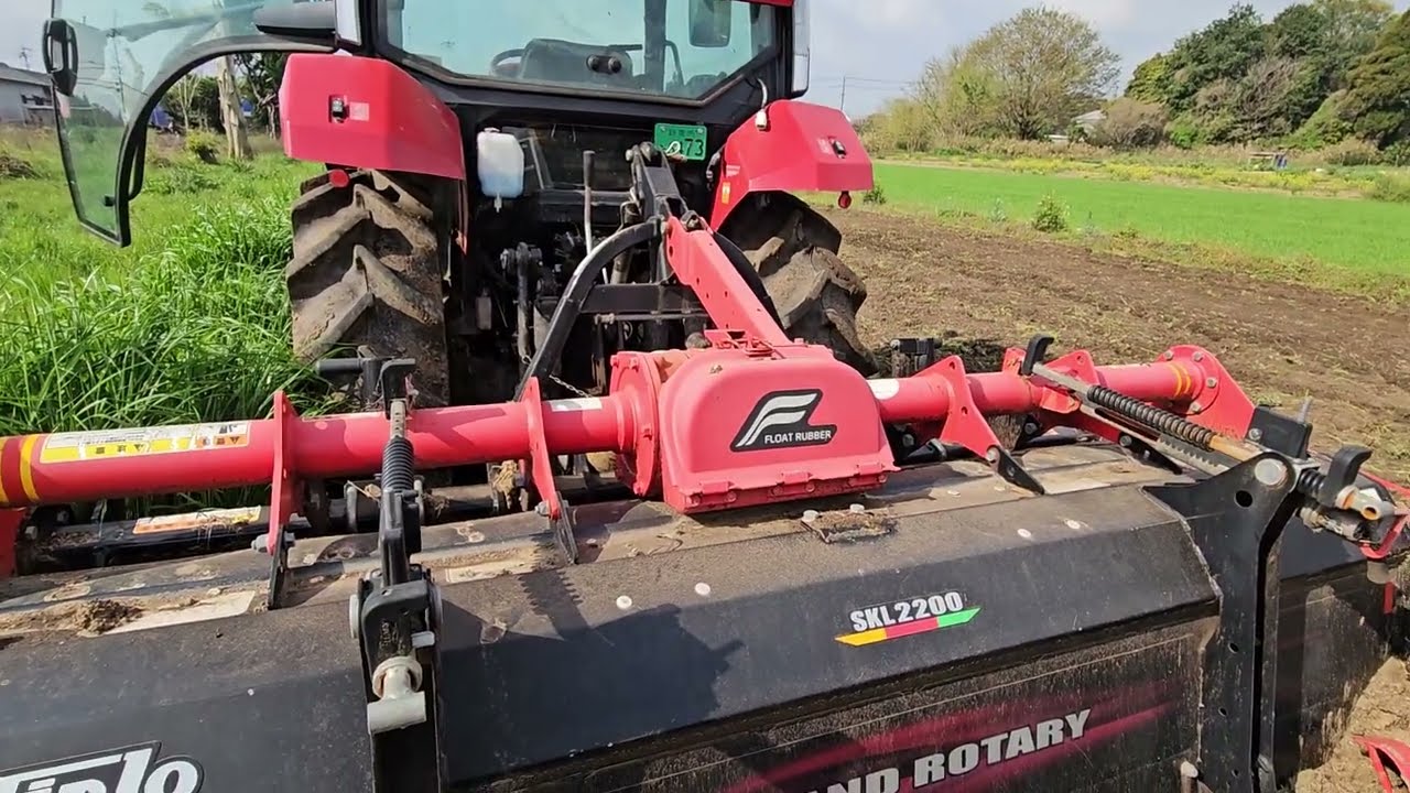 YT460 借り物トラクターで耕して行くよぉー🚜 驚愕の漉き込み力😲‼️　#トラクター #ヤンマー ##ニプロ #グランドロータリー